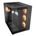 Gabinete Gamer Cougar FV150 RGB c 4 Fans Mid Tower Preto - 385KA10.0001