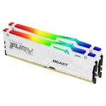 Memória Kingston Fury Beast RGB 64GB (2x32GB) 6000MHz DDR5 Branco - KF560C36BWEAK2-64