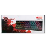 Teclado Mecânico Gamer Kalkan Loki 60% Rainbow Preto Switch Marrom ABNT2 - KLK00015