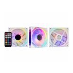 Kit 3x Cooler K-Mex AARA ARGB Branco Infinity 120mm com Controladora