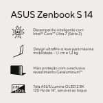 Notebook Asus Zenbook S 14 Intel Core Ultra 7 258V 32GB DDR5 1TB SSD NVMe - UX5406SA-PZ172W
