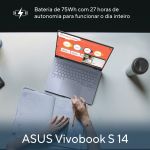 Notebook Asus Vivobook S 14 Intel Core Ultra 7 258V 32GB DDR5 1TB SSD NVMe - S5406SA-PP097W