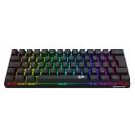 Teclado Mecânico Gamer Redragon Jax Rainbow Preto 60% Switch Marrom ABNT2 - K613-KB PT-BROWN