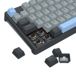 Teclado Mecânico Gamer Redragon Caesura Rainbow Cinza Branco e Azul Switch Marrom ABNT2 -  K718GB-R
