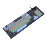 Teclado Mecânico Gamer Redragon Caesura Rainbow Cinza Branco e Azul Switch Marrom ABNT2 -  K718GB-R