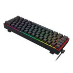 Teclado Magnético Gamer Redragon Fizz RGB Preto 60% Polling Rate 8K Rapid Trigger Switch Linear - K617RGB-M