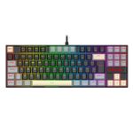 Teclado Mecânico Gamer Redragon Kumara RGB Preto Cinza e Amarelo Switch Marrom ABNT2 TKL - K552LGY-RGB