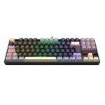Teclado Mecânico Gamer Redragon Kumara RGB Preto Cinza e Amarelo Switch Marrom ABNT2 TKL - K552LGY-RGB