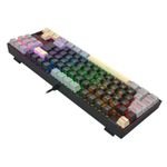 Teclado Mecânico Gamer Redragon Kumara RGB Preto Cinza e Amarelo Switch Marrom ABNT2 TKL - K552LGY-RGB