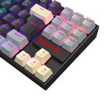 Teclado Mecânico Gamer Redragon Kumara RGB Preto Cinza e Amarelo Switch Marrom ABNT2 TKL - K552LGY-RGB