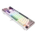 Teclado Mecânico Gamer Redragon Kumara RGB Branco Preto e Cinza Switch Marrom ABNT2 TKL - K552WGL-RGB