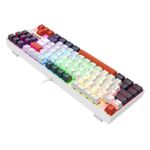 Teclado Mecânico Gamer Redragon Kumara RGB Branco Preto e Vermelho Switch Marrom ABNT2 TKL - K552WLR-RGB