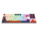 Teclado Mecânico Gamer Redragon Kumara RGB Branco Preto e Vermelho Switch Marrom ABNT2 TKL - K552WLR-RGB