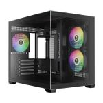 Gabinete Gamer Gamdias Aura GC10M ARGB V2 c/ 3x Fans Mid Tower Preto - AURA GC10M ARGB V2