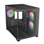 Gabinete Gamer Gamdias Aura GC10M ARGB V2 c/ 3x Fans Mid Tower Preto - AURA GC10M ARGB V2