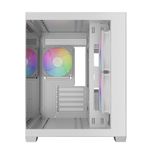 Gabinete Gamer Gamdias Aura GC10M ARGB V2 c/ 3x Fans Mid Tower Branco - AURA GC10M ARGB V2 WH