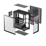 Gabinete Gamer DeepCool CG580 4F Preto c 4x Fans ARGB - R-CG580-BKADA4-G-1