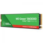 SSD Western Digital WD Green SN3000 500GB NVMe PCIe 4.0 M.2 2280 Leitura 5000MB/s Gravação 4100MB/s - WDS500G4G0E