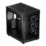 Gabinete Gamer Gamdias Neso P1 Pro Vidro Curvado Reversível c 3x Fans Full Tower Preto - NESO P1 PRO B