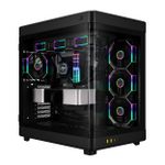 Gabinete Gamer Gamdias Neso P1 Pro Vidro Curvado Reversível c 3x Fans Full Tower Preto - NESO P1 PRO B