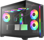 Gabinete Gamer Redragon Wideload Mini Lite RGB Mid Tower Preto - CA-611B