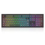 Teclado Membrana Gamer Redragon Crux Pro RGB Preto e Cinza ABNT2 - K518RGB-PRO-GB