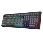 Teclado Membrana Gamer Redragon Crux Pro RGB Preto e Cinza ABNT2 - K518RGB-PRO-GB