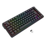 Teclado Mecânico Gamer Sem Fio Redragon Ucal Pro RGB Preto Switch Marrom com Knob ABNT2 - K673-RGB-PRO