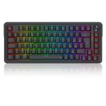 Teclado Mecânico Gamer Sem Fio Redragon Ucal Pro RGB Preto Switch Marrom com Knob ABNT2 - K673-RGB-PRO