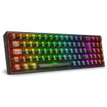 Teclado Mecânico Gamer Sem Fio Redragon Pollux Pro Clear Black RGB Switch Crystal ABNT2 - K628CTB-RGB-PRO PT