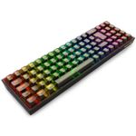 Teclado Mecânico Gamer Sem Fio Redragon Pollux Pro Clear Black RGB Switch Crystal ABNT2 - K628CTB-RGB-PRO PT