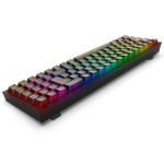 Teclado Mecânico Gamer Sem Fio Redragon Pollux Pro Clear Black RGB Switch Crystal ABNT2 - K628CTB-RGB-PRO PT