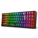 Teclado Mecânico Gamer Sem Fio Redragon Pollux Pro Clear Black RGB Switch Crystal ABNT2 - K628CTB-RGB-PRO PT