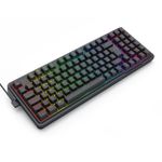 Teclado Mecânico Gamer Redragon Gloria RGB Preto 1800 Compact Gasket Mount Switch Marrom ABNT2 - K664-RGB (PT-BROWN)