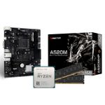 KIT AMD -  Processador AMD Ryzen 5 5500 + Placa Mãe Biostar A520MHP + Memória RAM 16GB DDR4 - AM4