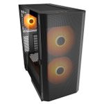 Gabinete Gamer Cougar Airface Flo RGB Preto Mid Tower com 3 Fans - 385YA60.0001