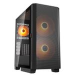 Gabinete Gamer Cougar Airface Flo RGB Preto Mid Tower com 3 Fans - 385YA60.0001