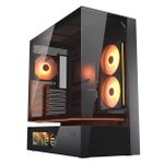 Gabinete Gamer Cougar CFV235 Vision Preto Mid Tower com 3 Fans ARGB Tela IPS LCD 9.16 - 382DA40.0003