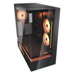 Gabinete Gamer Cougar CFV235 Vision Preto Mid Tower com 3 Fans ARGB Tela IPS LCD 9.16 - 382DA40.0003