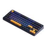 Teclado Mecânico Gamer Sem Fio Akko TAC87 RGB Horizon Azul e Amarelo TKL Switch Stellar Rose Linear Bluetooth