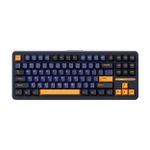 Teclado Mecânico Gamer Sem Fio Akko TAC87 RGB Horizon Azul e Amarelo TKL Switch Stellar Rose Linear Bluetooth