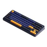 Teclado Mecânico Gamer Sem Fio Akko TAC87 RGB Horizon Azul e Amarelo TKL Switch Stellar Rose Linear Bluetooth