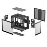Gabinete Gamer DeepCool CG330 Preto Mid Tower com 3 Fans ARGB  - R-CG330-BKNGM3-G