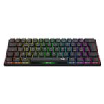 Teclado Mecânico Gamer Sem Fio Redragon Anivia Pro RGB Preto 60% Switch Marrom Low Profile - K614RGB-PRO (PT-BROWN)