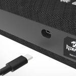 Caixa de Som Soundbar Gamer Redragon Dora RGB Stereo USB-C com Roda de Volume - GS512