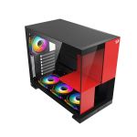 Gabinete Gamer Redragon Eternal Preto e Vermelho sem Fans - CA-612BR