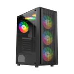Gabinete Gamer Liketec Storm Preto Mid Tower com 3 Fans - LC-MT-STORM-2088