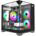 Gabinete Gamer Kalkan Midgard Vision Preto Mid Tower sem Fans - KLK086