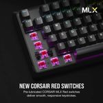 Teclado Mecânico Gamer Corsair K70 Core Preto RGB Switch MLX Vermelho - CH-910971E-NA