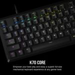 Teclado Mecânico Gamer Corsair K70 Core Preto RGB Switch MLX Vermelho - CH-910971E-NA